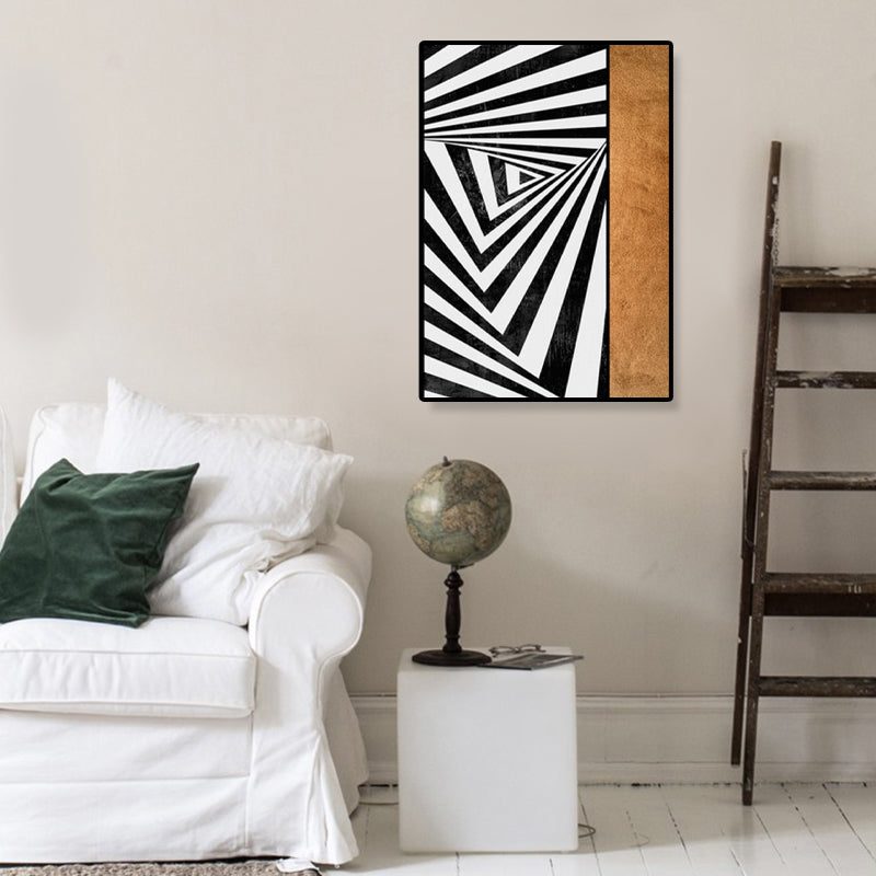 Contemporary Geometric Wall Art Canvas Textured Dark Color Wall Decor for Hallway Clearhalo 'Art Gallery' 'Canvas Art' 'Contemporary Art Gallery' 'Modern' Arts' 1898954