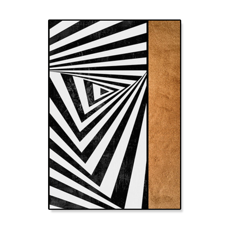 Contemporary Geometric Wall Art Canvas Textured Dark Color Wall Decor for Hallway Clearhalo 'Art Gallery' 'Canvas Art' 'Contemporary Art Gallery' 'Modern' Arts' 1898956