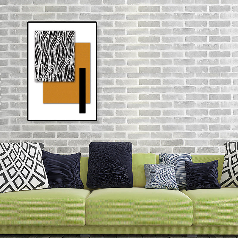 Contemporary Geometric Wall Art Canvas Textured Dark Color Wall Decor for Hallway Clearhalo 'Art Gallery' 'Canvas Art' 'Contemporary Art Gallery' 'Modern' Arts' 1898963