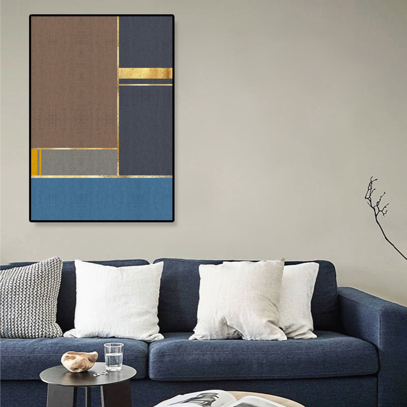 Contemporary Geometric Wall Art Canvas Textured Dark Color Wall Decor for Hallway Clearhalo 'Art Gallery' 'Canvas Art' 'Contemporary Art Gallery' 'Modern' Arts' 1898970