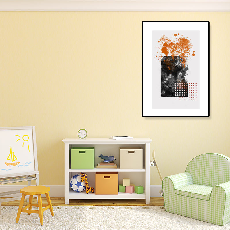 Contemporary Geometric Wall Art Canvas Textured Dark Color Wall Decor for Hallway Clearhalo 'Art Gallery' 'Canvas Art' 'Contemporary Art Gallery' 'Modern' Arts' 1898986