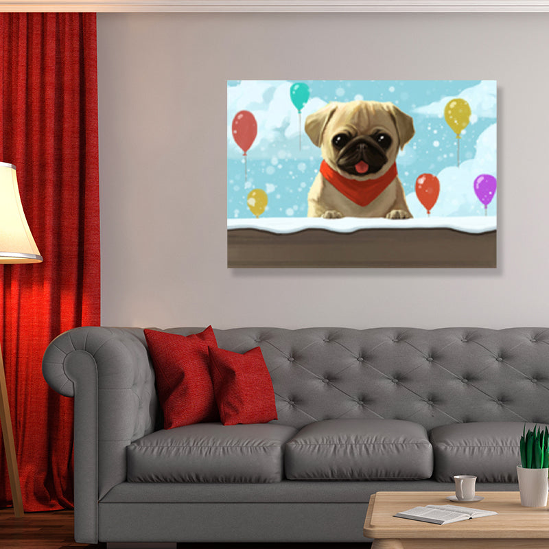 Drawing Animal Wall Decor Soft Color Childrens Art Canvas Print for Boys Bedroom Clearhalo 'Art Gallery' 'Canvas Art' 'Kids' Arts' 1898990