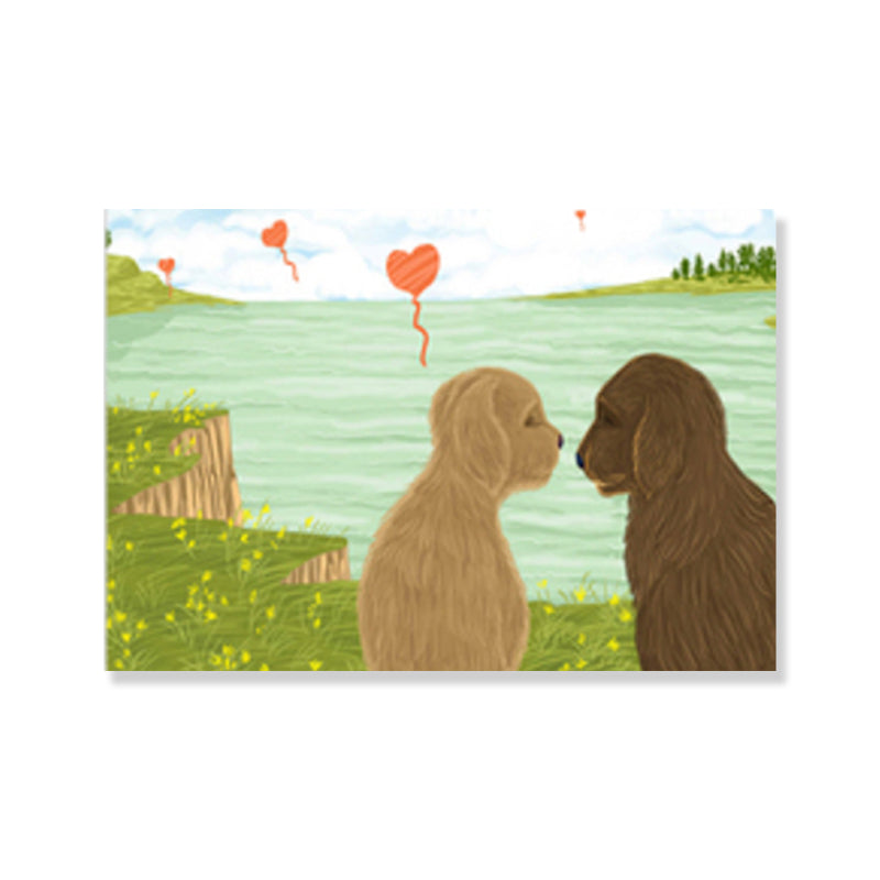 Drawing Animal Wall Decor Soft Color Childrens Art Canvas Print for Boys Bedroom Clearhalo 'Art Gallery' 'Canvas Art' 'Kids' Arts' 1899000