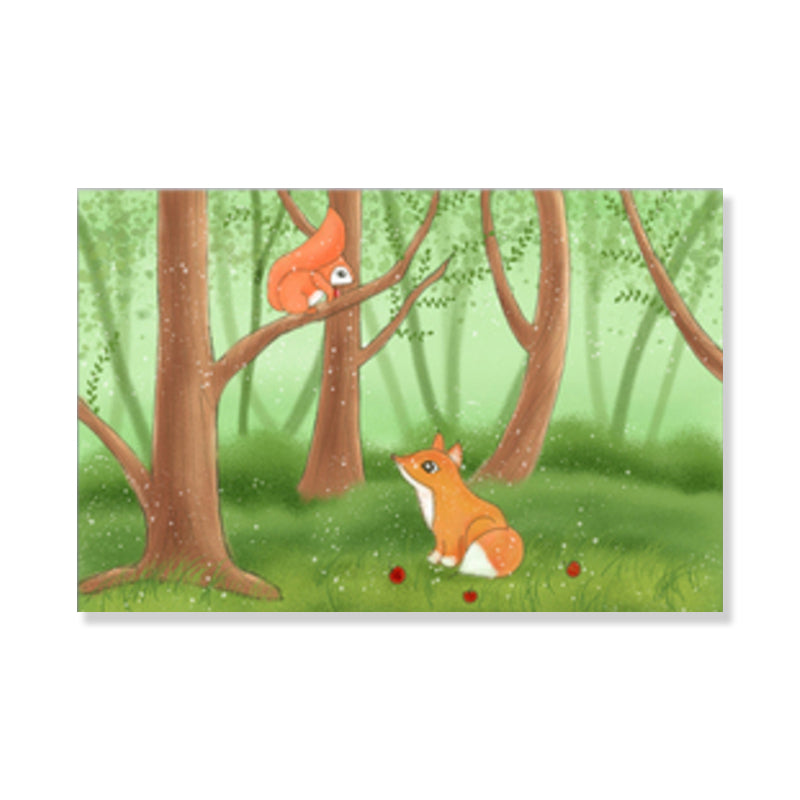 Drawing Animal Wall Decor Soft Color Childrens Art Canvas Print for Boys Bedroom Clearhalo 'Art Gallery' 'Canvas Art' 'Kids' Arts' 1899008