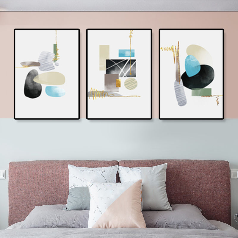 Abstract Wall Art Set House Interior Geometry Drawing Canvas in Light Color for Decor - Clearhalo - 'Arts' - 'Canvas Art' - 1899043
