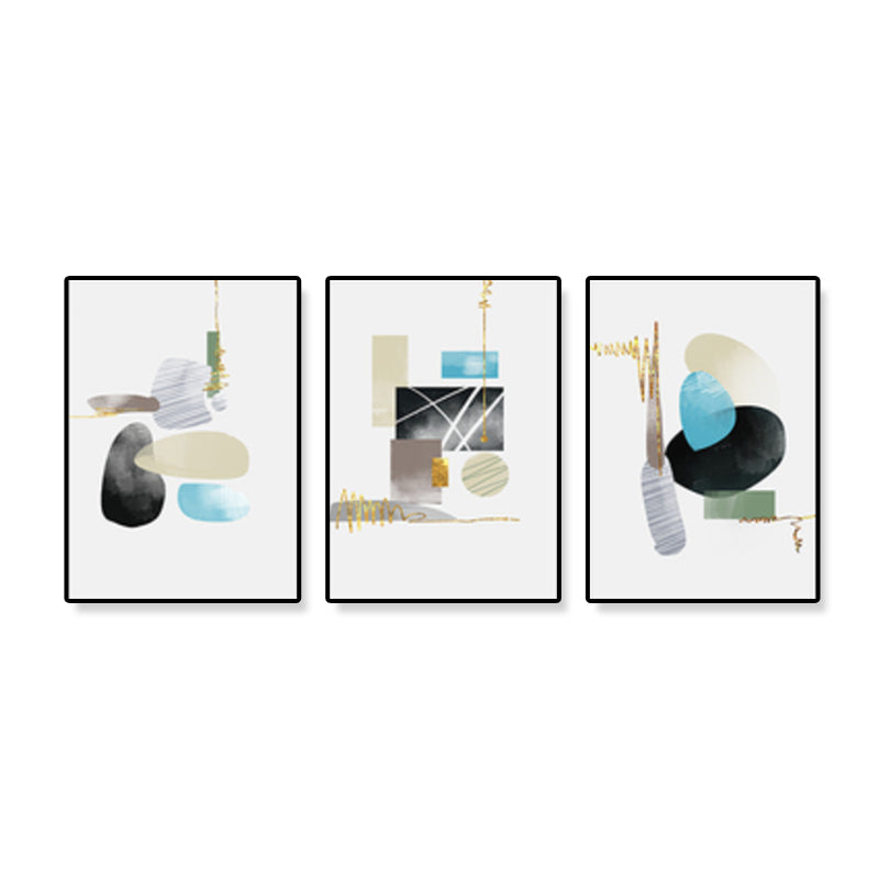Abstract Wall Art Set House Interior Geometry Drawing Canvas in Light Color for Decor - Clearhalo - 'Arts' - 'Canvas Art' - 1899044