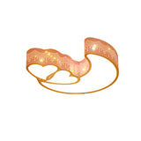 Cartoon Moon and Heart Ceiling Light Metal Acrylic LED Ceiling Mount Light for Kid Bedroom Clearhalo 'Ceiling Lights' 'Close To Ceiling Lights' 'Close to ceiling' 'Flush mount' Lighting' 189912