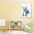 Pastel Animal Canvas Print Textured Cartoon Kids Bedroom Wall Art, Multiple Size Options Blue Clearhalo 'Art Gallery' 'Canvas Art' 'Kids' Arts' 1899136