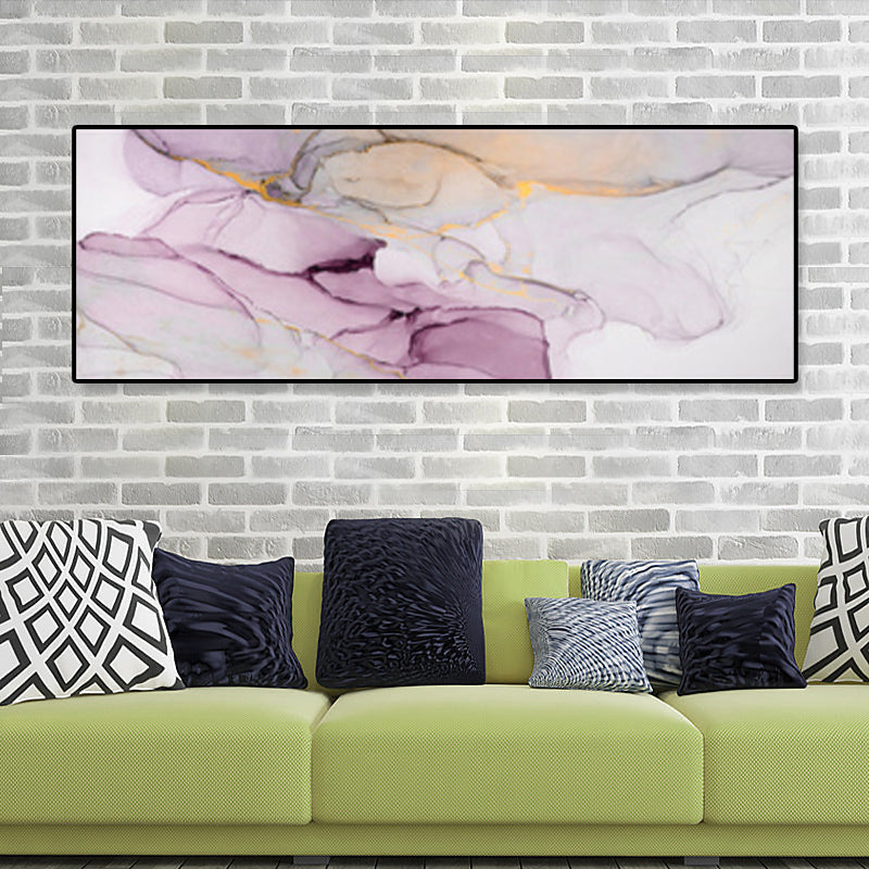Noordse stromen Patroon Wall Art Soft Color Abstract Canvas Print voor huisinterieur