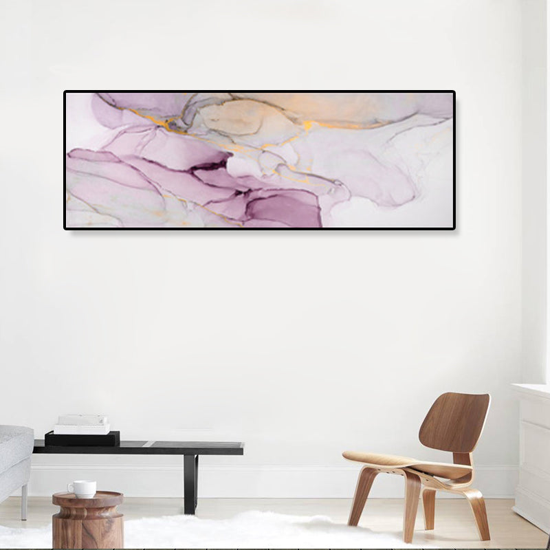 Noordse stromen Patroon Wall Art Soft Color Abstract Canvas Print voor huisinterieur