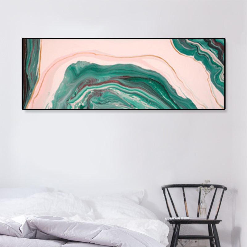 Flujos nórdicos Patrón de arte de pared Arte de color suave Impresión de lona abstracta para el interior de la casa