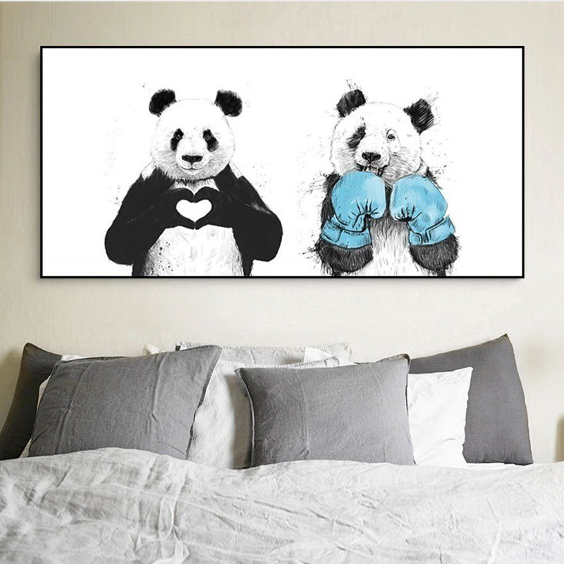 Textured Animal Canvas Art Contemporary Wall Decor for Boys Bedroom, Multiple Sizes Available Blue Clearhalo 'Art Gallery' 'Canvas Art' 'Contemporary Art Gallery' 'Modern' Arts' 1899184