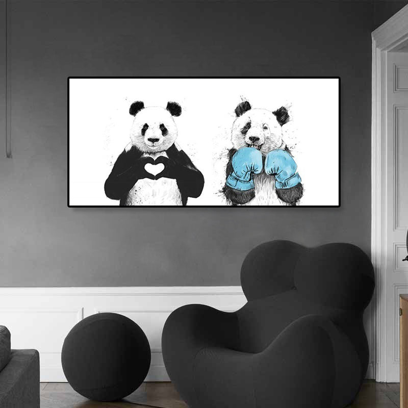 Textured Animal Canvas Art Contemporary Wall Decor for Boys Bedroom, Multiple Sizes Available Clearhalo 'Art Gallery' 'Canvas Art' 'Contemporary Art Gallery' 'Modern' Arts' 1899186