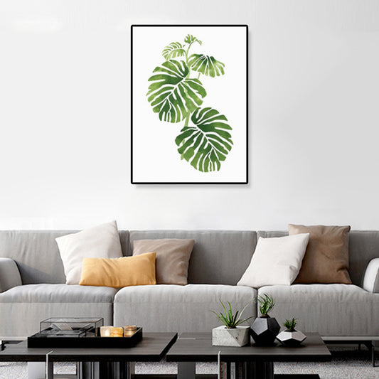 Minimalist Illustration Plant Wall Art House Interior Canvas Print in Pastel Color Clearhalo 'Art Gallery' 'Canvas Art' 'Contemporary Art Gallery' 'Contemporary Art' 'Minimalism' 'Minimalist Art Gallery' 'Scandinavian' Arts' 1899290
