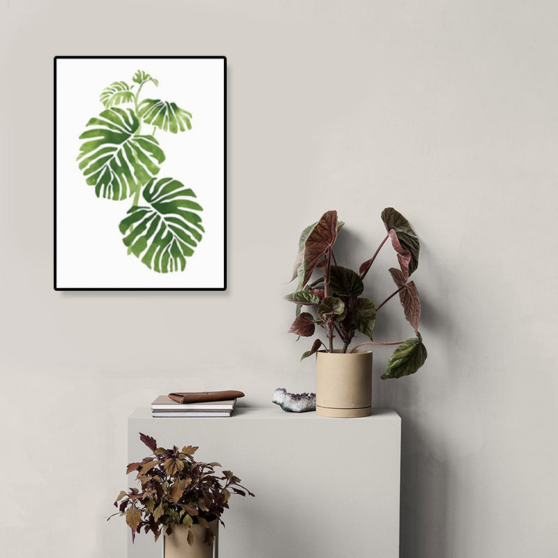 Minimalist Illustration Plant Wall Art House Interior Canvas Print in Pastel Color Clearhalo 'Art Gallery' 'Canvas Art' 'Contemporary Art Gallery' 'Contemporary Art' 'Minimalism' 'Minimalist Art Gallery' 'Scandinavian' Arts' 1899291