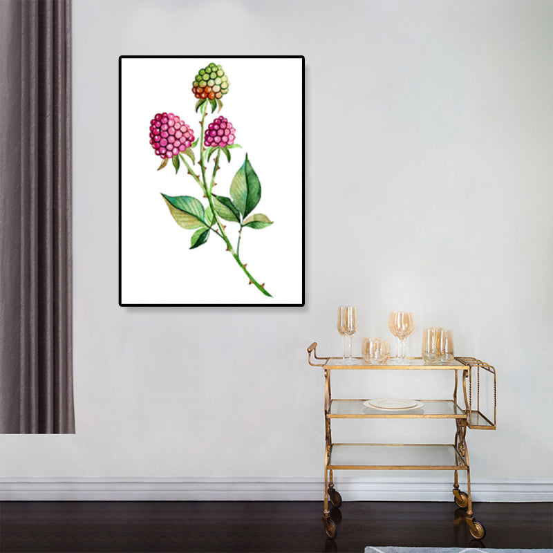Minimalist Illustration Plant Wall Art House Interior Canvas Print in Pastel Color Pink Clearhalo 'Art Gallery' 'Canvas Art' 'Contemporary Art Gallery' 'Contemporary Art' 'Minimalism' 'Minimalist Art Gallery' 'Scandinavian' Arts' 1899296