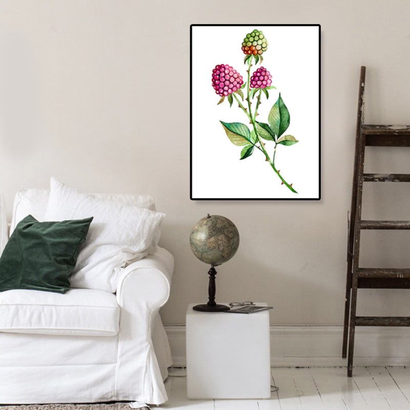Minimalist Illustration Plant Wall Art House Interior Canvas Print in Pastel Color Clearhalo 'Art Gallery' 'Canvas Art' 'Contemporary Art Gallery' 'Contemporary Art' 'Minimalism' 'Minimalist Art Gallery' 'Scandinavian' Arts' 1899297