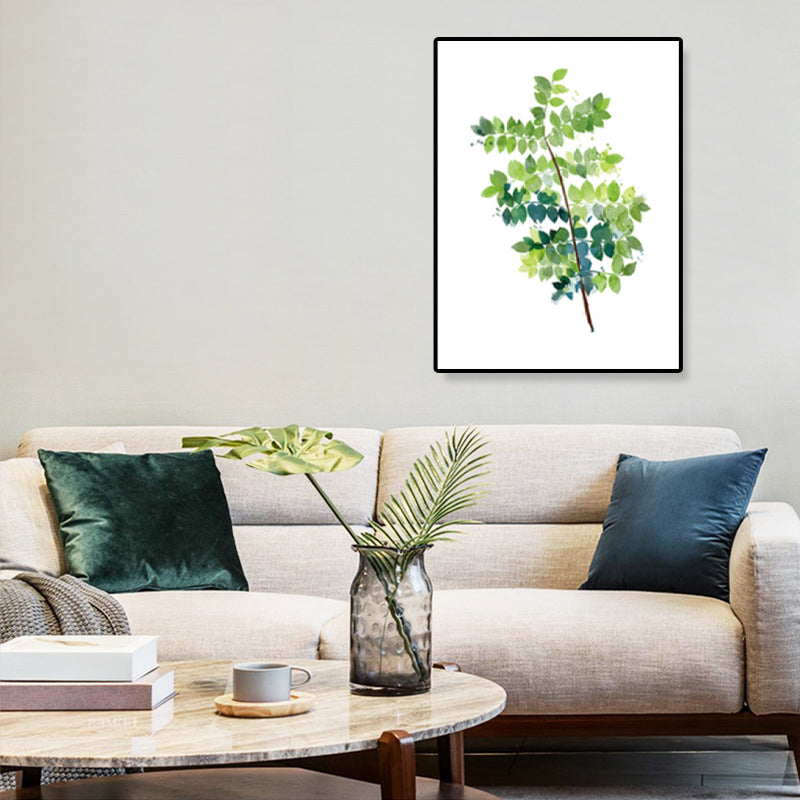 Minimalist Illustration Plant Wall Art House Interior Canvas Print in Pastel Color Clearhalo 'Art Gallery' 'Canvas Art' 'Contemporary Art Gallery' 'Contemporary Art' 'Minimalism' 'Minimalist Art Gallery' 'Scandinavian' Arts' 1899301
