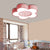 Undertint Hollow Flower LED Ceiling Mount Light with Moon and Star Cartoon Metal Ceiling Fixture for Kid Pink Clearhalo 'Ceiling Lights' 'Close To Ceiling Lights' 'Close to ceiling' 'Flush mount' Lighting' 189936