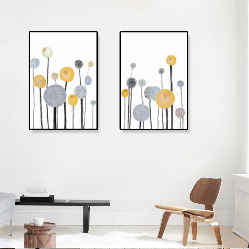 Geometric Canvas Wall Art Light Color Nordic Style Wall Decor for Stairs, Set of 2 Clearhalo 'Arts' 'Canvas Art' 1899374
