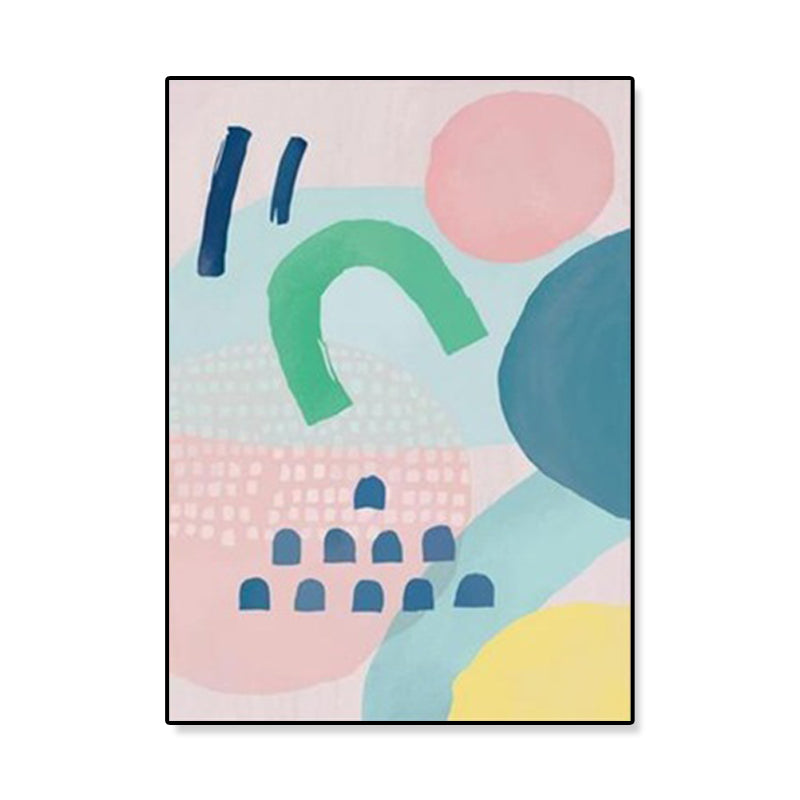 Modern Illustration Abstract Art Print Canvas Textured Pastel Wall Decor for Home Clearhalo 'Art Gallery' 'Canvas Art' 'Contemporary Art Gallery' 'Modern' Arts' 1899387