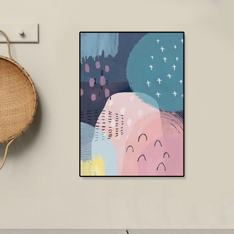 Modern Illustration Abstract Art Print Canvas Textured Pastel Wall Decor for Home Clearhalo 'Art Gallery' 'Canvas Art' 'Contemporary Art Gallery' 'Modern' Arts' 1899393