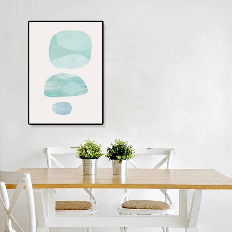 Modern Illustration Abstract Art Print Canvas Textured Pastel Wall Decor for Home Light Blue Clearhalo 'Art Gallery' 'Canvas Art' 'Contemporary Art Gallery' 'Modern' Arts' 1899399