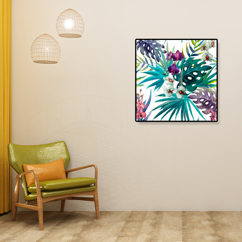Canvas Textured Wall Art Trendy Illustration Flower Blossom Wall Decor for Girls Bedroom Purple Clearhalo 'Art Gallery' 'Canvas Art' 'Contemporary Art Gallery' 'Modern' Arts' 1899432