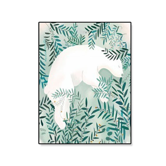 Aqua Willow Branches Canvas Art Botanics Kids Textured Wall Decor on White for Room Clearhalo 'Art Gallery' 'Canvas Art' 'Kids' Arts' 1899443