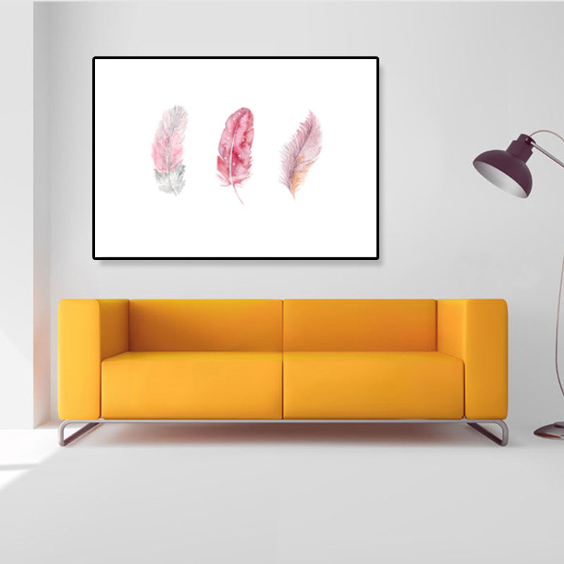 Illustration Still Life Canvas Art Textured Nordic Sitting Room Wall Decor in Soft Color Clearhalo 'Arts' 'Canvas Art' 1899487