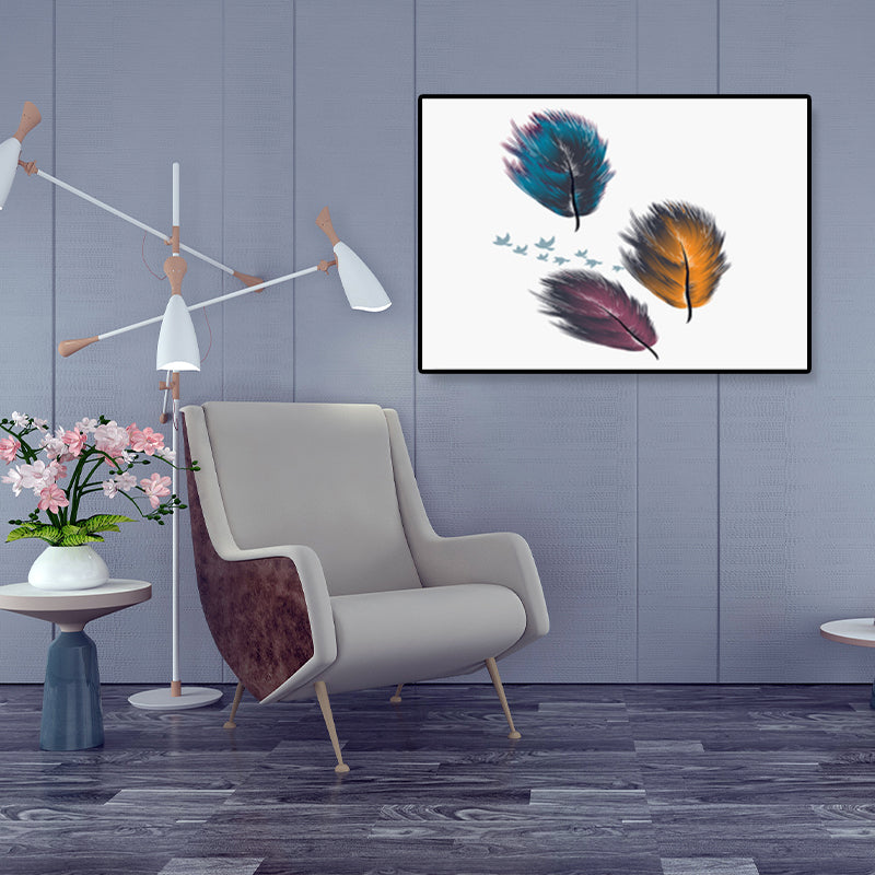 Illustration Still Life Canvas Art Textured Nordic Sitting Room Wall Decor in Soft Color Brown Clearhalo 'Arts' 'Canvas Art' 1899497