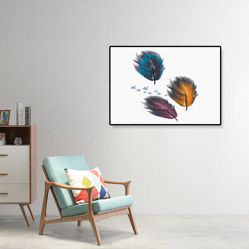 Illustration Still Life Canvas Art Textured Nordic Sitting Room Wall Decor in Soft Color Clearhalo 'Arts' 'Canvas Art' 1899498