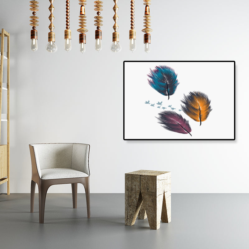 Illustration Still Life Canvas Art Textured Nordic Sitting Room Wall Decor in Soft Color Clearhalo 'Arts' 'Canvas Art' 1899499