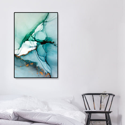 Textured Abstract Wall Art Canvas Print Nordic Style Wall Decor for House Interior Green