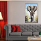 Asian Style Elephant Art Print Canvas Textured Soft Color Wall Decor for Hallway Clearhalo 'Arts' 'Canvas Art' 1899564