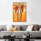 Asian Style Elephant Art Print Canvas Textured Soft Color Wall Decor for Hallway Clearhalo 'Arts' 'Canvas Art' 1899579