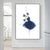 Pastel Drawing Ballet Girl Canvas Dance Noordse textureerde muurkunstafdruk voor slaapkamer