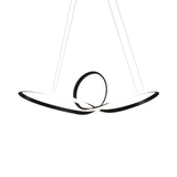 Minimalist Cycle Chandelier Pendant Acrylic Restaurant LED Hanging Light in Warm/White Light, Black/White Clearhalo 'Ceiling Lights' 'Chandeliers' 'Modern Chandeliers' 'Modern' Lighting' 1899675