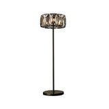 LED Round Standing Lamp Minimalist Black Faceted Crystal Floor Lighting for Living Room Clearhalo 'Floor Lamps' 'Lamps' Lighting' 1899890