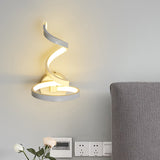 Nordic LED Wall Sconce White Snaking/Musical Note/Entwining Wall Mount Light with Acrylic Shade for Living Room Grey D Clearhalo 'Cast Iron' 'Glass' 'Industrial' 'Modern wall lights' 'Modern' 'Tiffany' 'Traditional wall lights' 'Wall Lamps & Sconces' 'Wall Lights' Lighting' 1900004