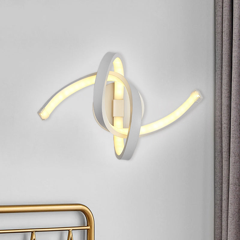 Nordic LED Wall Sconce White Snaking/Musical Note/Entwining Wall Mount Light with Acrylic Shade for Living Room Clearhalo 'Cast Iron' 'Glass' 'Industrial' 'Modern wall lights' 'Modern' 'Tiffany' 'Traditional wall lights' 'Wall Lamps & Sconces' 'Wall Lights' Lighting' 1900014