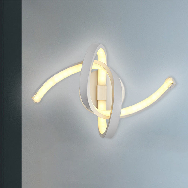 Nordic LED Wall Sconce White Snaking/Musical Note/Entwining Wall Mount Light with Acrylic Shade for Living Room Clearhalo 'Cast Iron' 'Glass' 'Industrial' 'Modern wall lights' 'Modern' 'Tiffany' 'Traditional wall lights' 'Wall Lamps & Sconces' 'Wall Lights' Lighting' 1900015