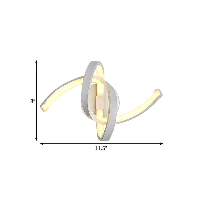 Nordic LED Wall Sconce White Snaking/Musical Note/Entwining Wall Mount Light with Acrylic Shade for Living Room Clearhalo 'Cast Iron' 'Glass' 'Industrial' 'Modern wall lights' 'Modern' 'Tiffany' 'Traditional wall lights' 'Wall Lamps & Sconces' 'Wall Lights' Lighting' 1900017