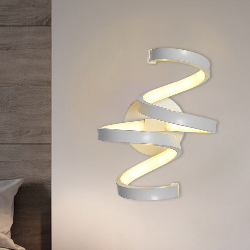 Nordic LED Wall Sconce White Snaking/Musical Note/Entwining Wall Mount Light with Acrylic Shade for Living Room Grey A Clearhalo 'Cast Iron' 'Glass' 'Industrial' 'Modern wall lights' 'Modern' 'Tiffany' 'Traditional wall lights' 'Wall Lamps & Sconces' 'Wall Lights' Lighting' 1900018