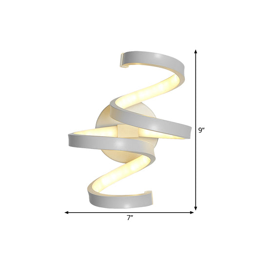 Nordic LED Wall Sconce White Snaking/Musical Note/Entwining Wall Mount Light with Acrylic Shade for Living Room Clearhalo 'Cast Iron' 'Glass' 'Industrial' 'Modern wall lights' 'Modern' 'Tiffany' 'Traditional wall lights' 'Wall Lamps & Sconces' 'Wall Lights' Lighting' 1900022