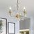 Traditional Candle Hanging Lamp 3/6 Heads Metal Chandelier in Champagne with Crystal Decor 3 Champagne Clearhalo 'Ceiling Lights' 'Chandeliers' 'Modern Chandeliers' 'Modern' Lighting' 1900024