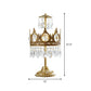 Crown Shape Bedroom Table Lighting Vintage Beveled Crystal 2-Head Brass Nightstand Lamp Clearhalo 'Lamps' 'Table Lamps' Lighting' 1900048