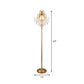 Gold Spiral Arm Floor Lighting Classic Metal 3 Heads Living Room Standing Lamp with Faceted Crystal Droplet Clearhalo 'Floor Lamps' 'Lamps' Lighting' 1900061