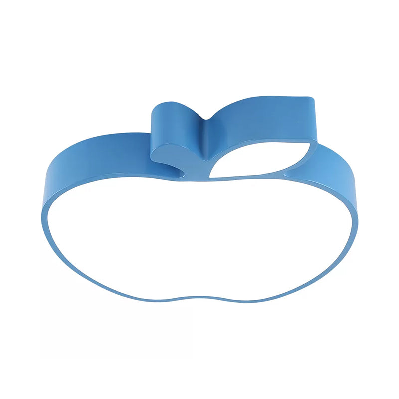 Kids LED Flush Mount Lamp with Acrylic Shade Red/Yellow/Blue Apple Flush Ceiling Light Fixture Clearhalo 'Ceiling Lights' 'Close To Ceiling Lights' 'Close to ceiling' 'Flush mount' Lighting' 1900064