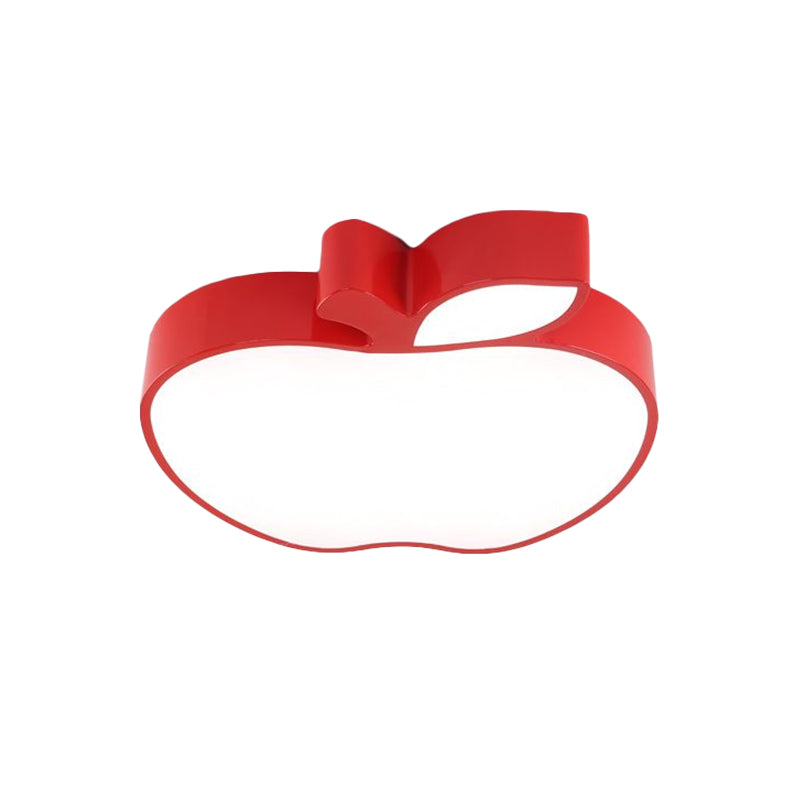 Kids LED Flush Mount Lamp with Acrylic Shade Red/Yellow/Blue Apple Flush Ceiling Light Fixture Clearhalo 'Ceiling Lights' 'Close To Ceiling Lights' 'Close to ceiling' 'Flush mount' Lighting' 1900073